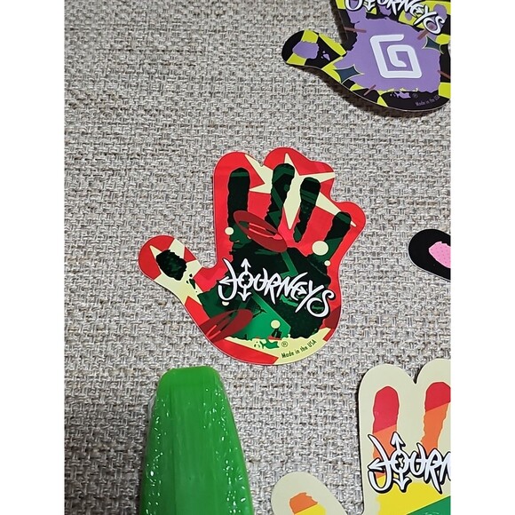 Vintage Journeys Hand Print Stkrs (5) Y2K (2) Rubber Surf/Skateboards Vans Hey D - Picture 9 of 16